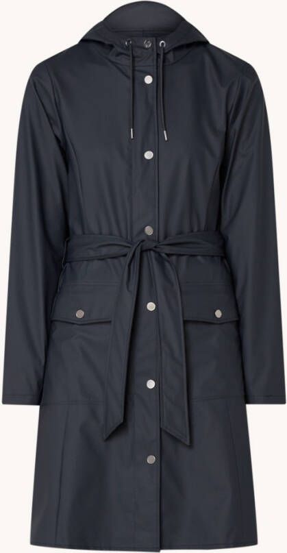 Rains Lange trenchcoat met ritssluiting en ceintuur, unisex, Curve W Jacket