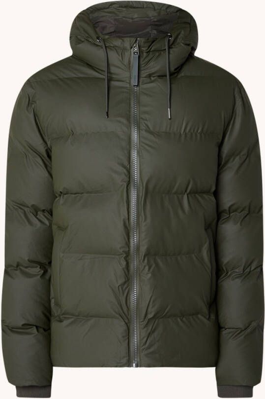 Rains Puffer jack met capuchon en steekzakken