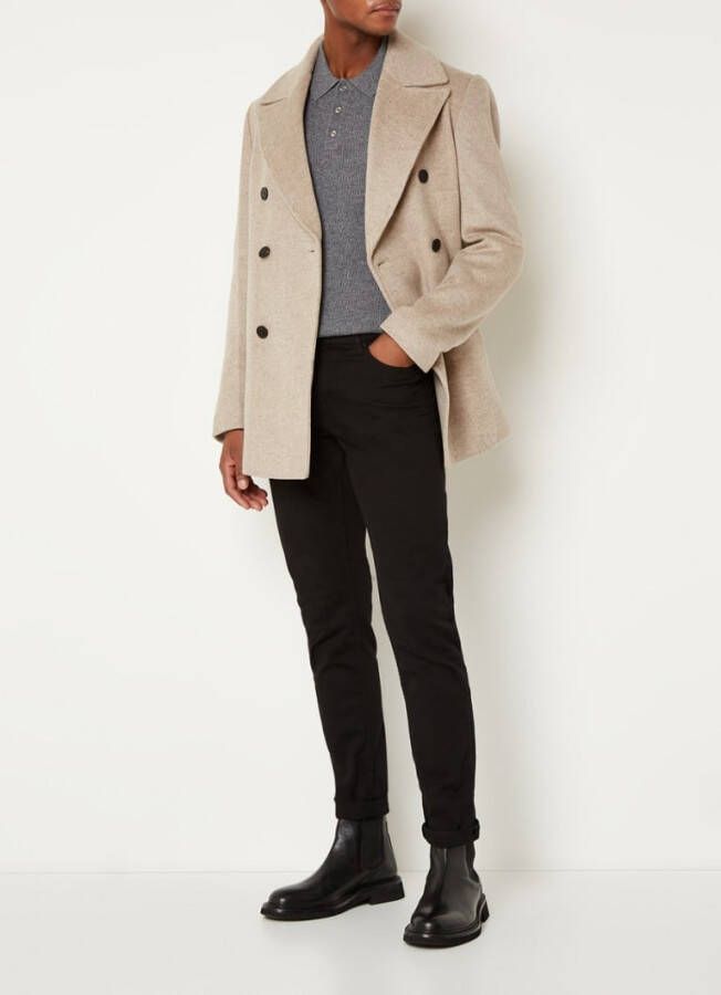 REISS Bergamo mantel in wolblend met steekzakken