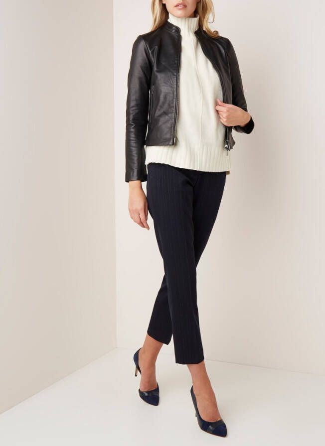 REISS Allie bikerjack van schapenleer