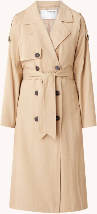 Selected Femme New Bren double breasted trenchcoat in lyocellblend