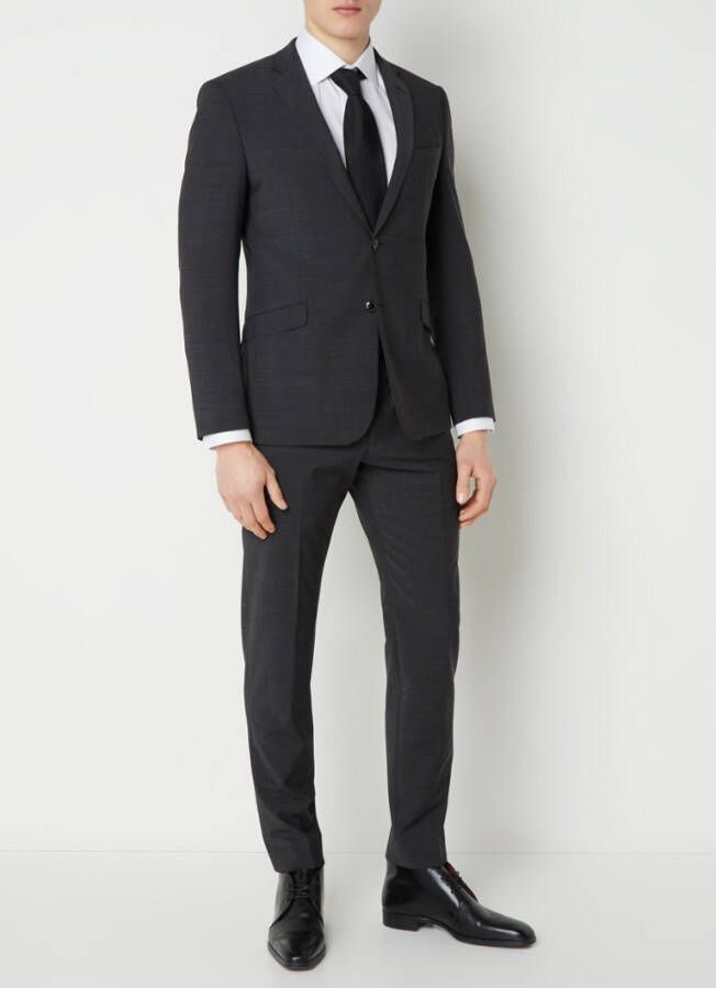 Strellson Flex Cross colbert Allen, antraciet gemê, leerd