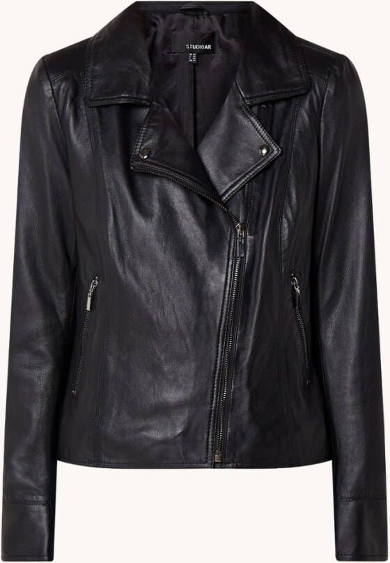 STUDIO AR by Arma Bikerjack van schapenleer met ritszakken