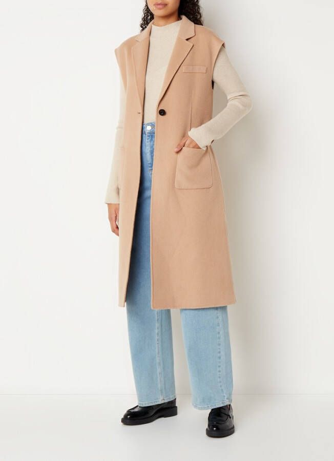 STUDIO AR by Arma Farrah mouwloze mantel van wol