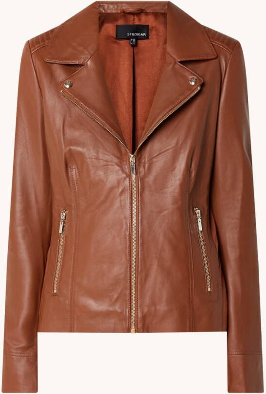 STUDIO AR by Arma Kendall bikerjack van schapenleer met ritszakken