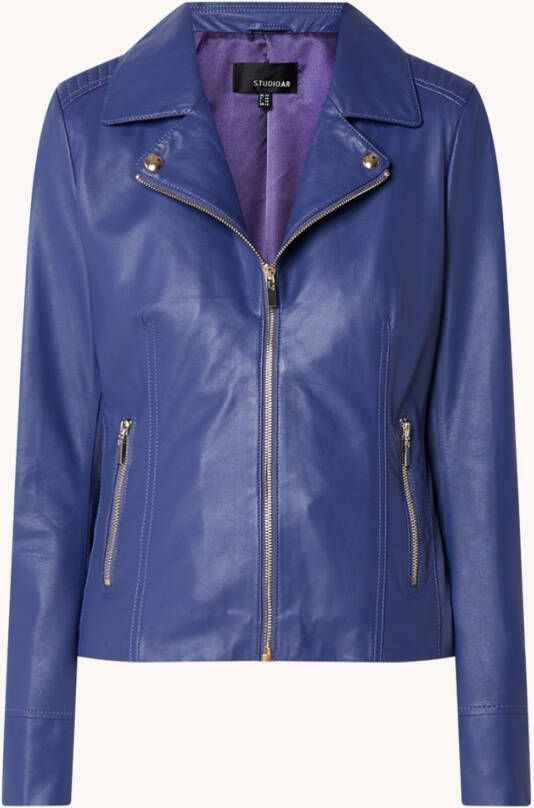 STUDIO AR by Arma Kendall bikerjack van schapenleer met ritszakken