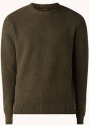 Superdry gemêleerde trui olive/black twist