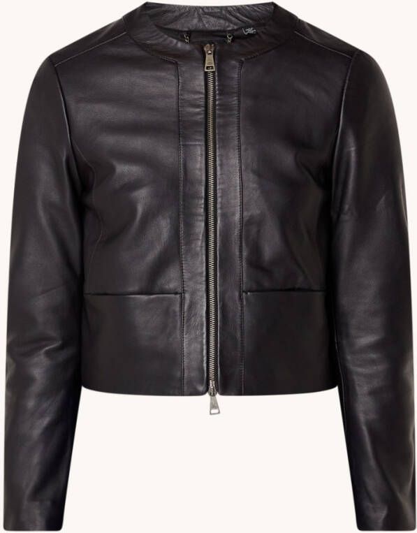 Ted Baker Clarya bikerjack van schapenleer met steekzakken