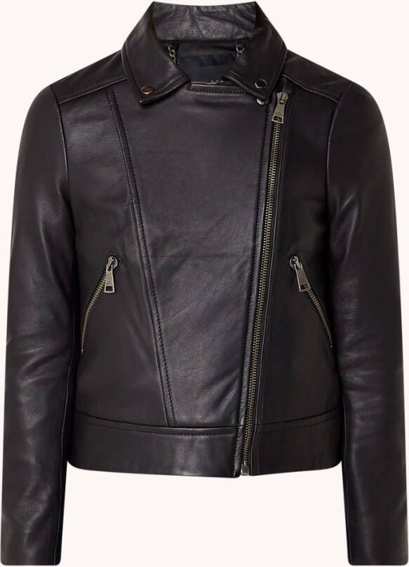 Ted Baker Ellaar bikerjack van schapenleer met ritszakken