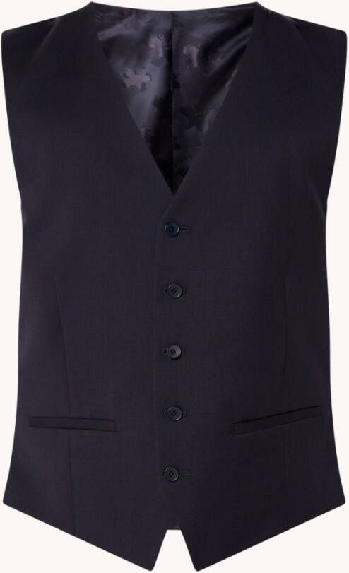 Ted Baker Plain slim fit gilet met backprint en paspelzakken