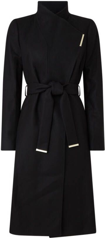 Ted Baker Rose mantel in wolblend met strikceintuur