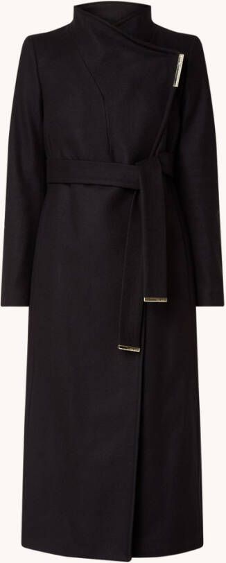 Ted Baker Rosell mantel in kasjmierblend met strikceintuur