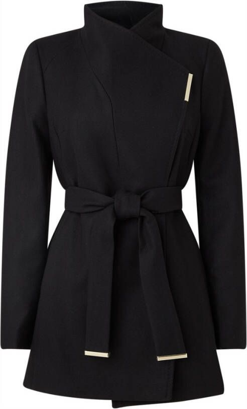 Ted Baker Rosess mantel in kasjmierblend met strikceintuur