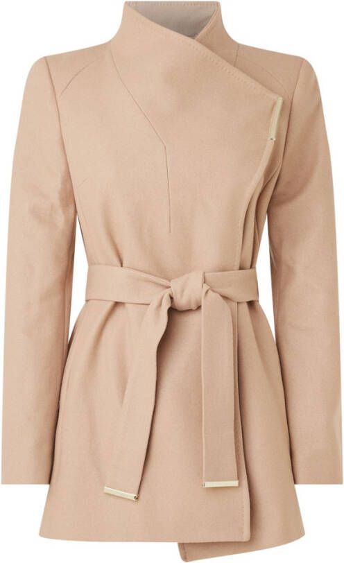Ted Baker Rosess mantel in kasjmierblend met strikceintuur