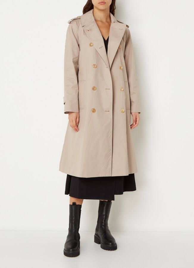 Tommy Hilfiger Double breasted trenchcoat met strikceintuur met steekzakken