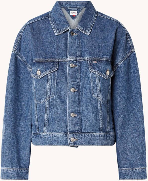Tommy Hilfiger Oversized spijkerjack met klep en steekzakken