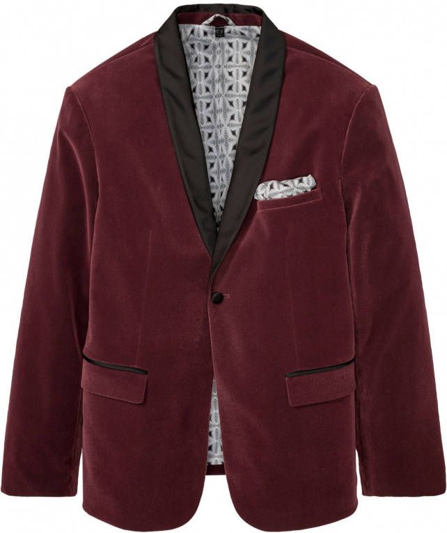 bonprix Fluwelen blazer met satijnen revers