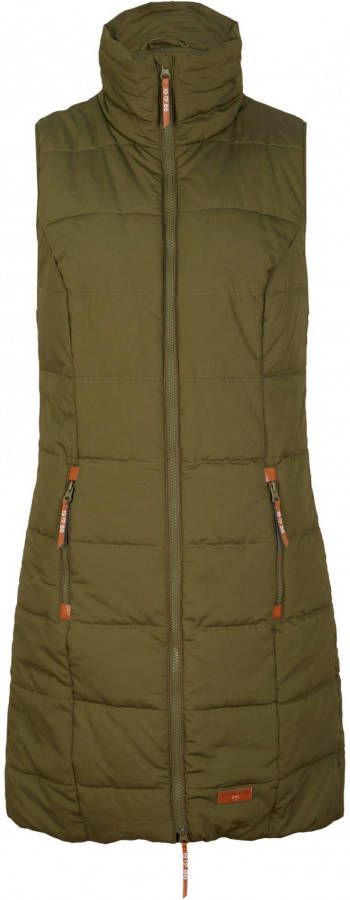 bonprix Lang mouwloos vest met opstaande kraag