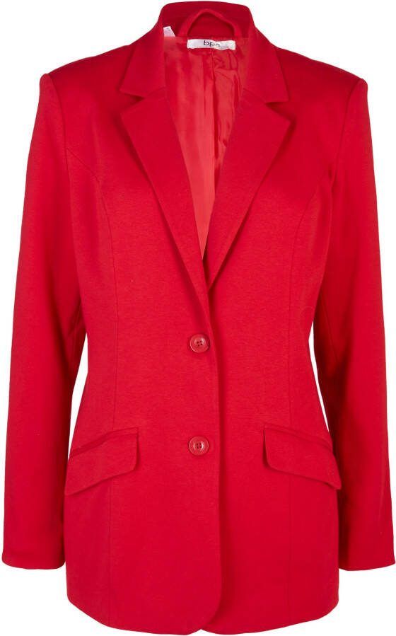 bonprix Lange blazer in boyfriendstijl van katoen jersey