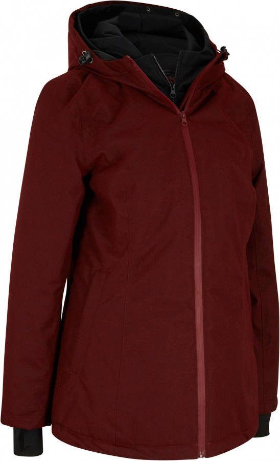 bpc bonprix collection Outdoor jas in layerlook, kastanjerood/zwart, 100% polyester