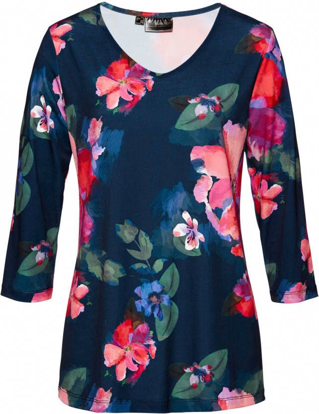 bonprix Shirt met 3/4 mouw en bloemenprint