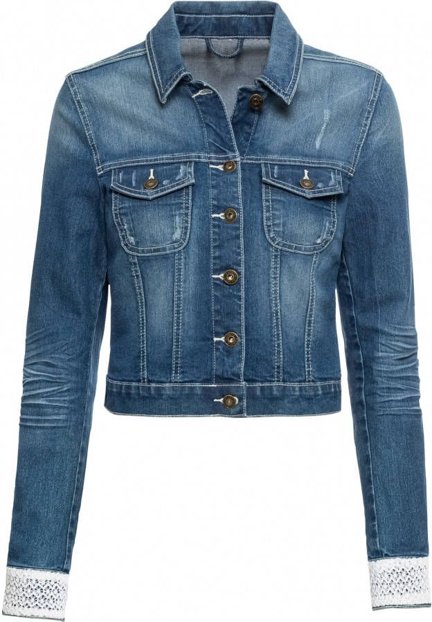 bonprix Spijkerjas met kant