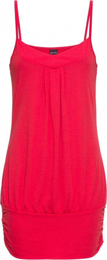 BODYFLIRT Top, rood, 65% polyester, 35% viscose