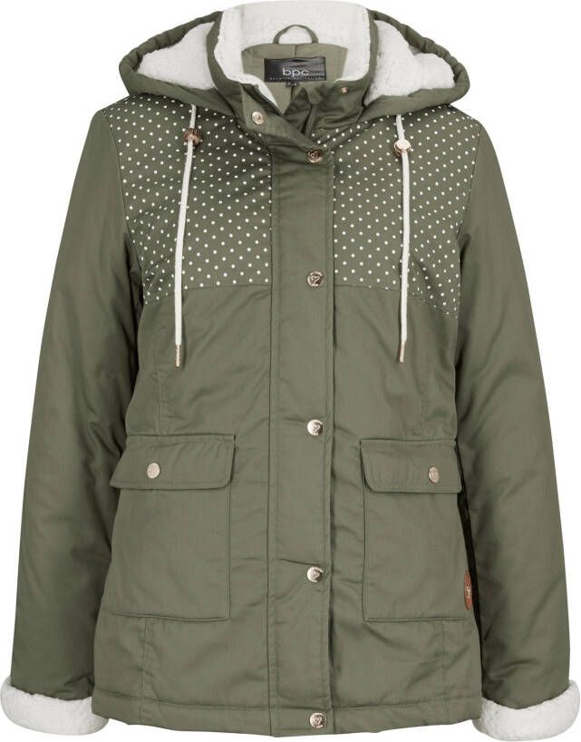 bonprix Jas met teddy fleece en capuchon