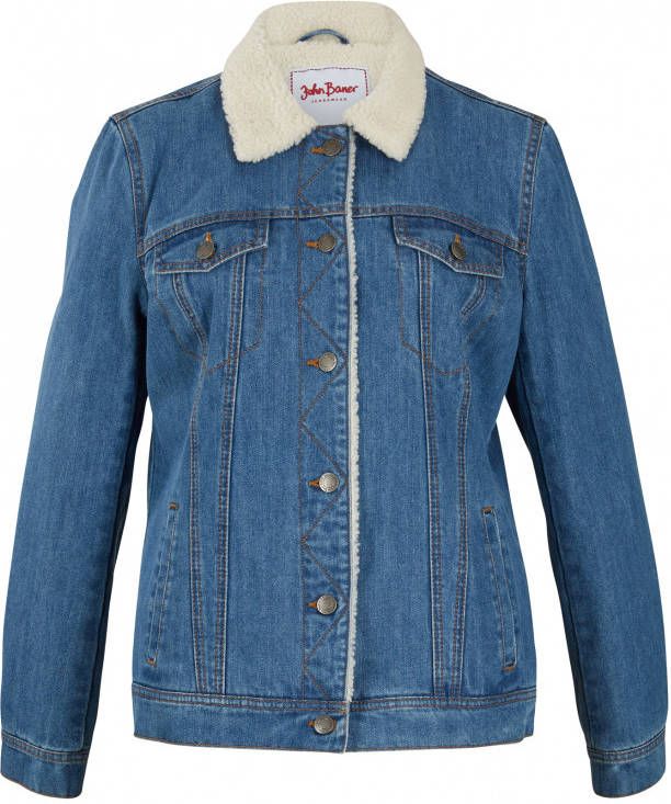 John Baner JEANSWEAR Spijkerjas met teddy voering, blauw, 100% katoen