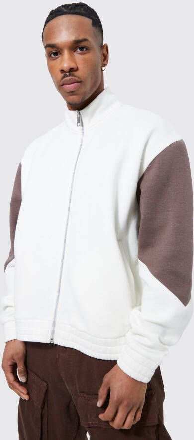 boohoo Boxy Trainingsjas, Ecru