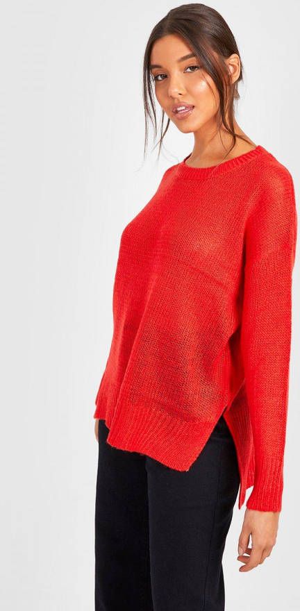 boohoo Gekleurde Trui, Red