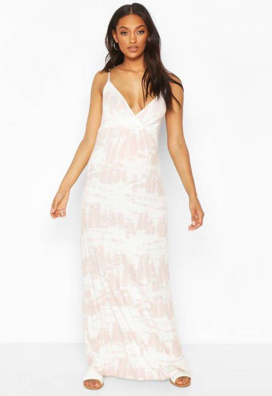 boohoo Zwangerschap Tie Dye Maxi Jurk, Roze