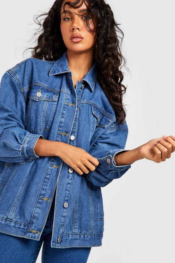 boohoo Vintage Wash Boyfriend Spijkerjas, Vintage Wash