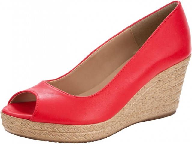 KLiNGEL Peeptoe van hoogwaardig geitennappa Rood