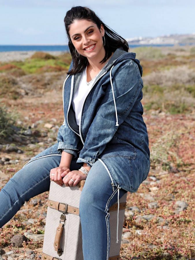 MIAMODA Spijkerjasje met capuchon Blue stone