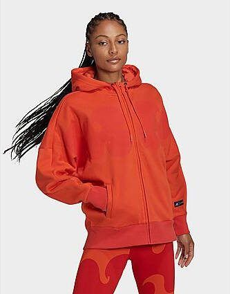Adidas Marimekko Sportjack met Capuchon Collegiate Orange Dames