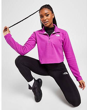 The North Face Crop Glacier 1/4 Zip Top Purple Dames