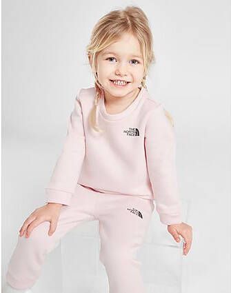 The North Face Girls' Box Logo Crew Tracksuit Infant Pink Kind