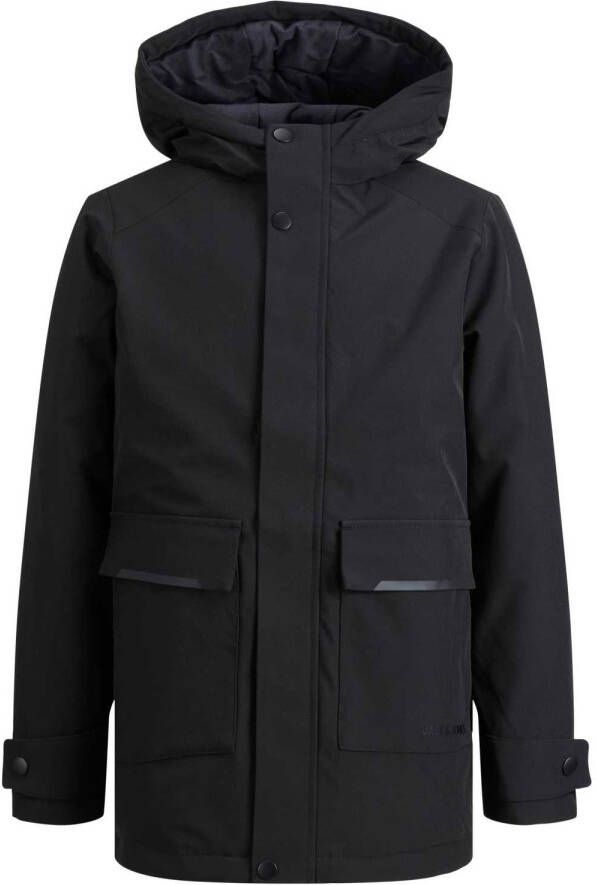 jack & jones ! Jongens Winterjas -- Zwart Polyester/elasthan