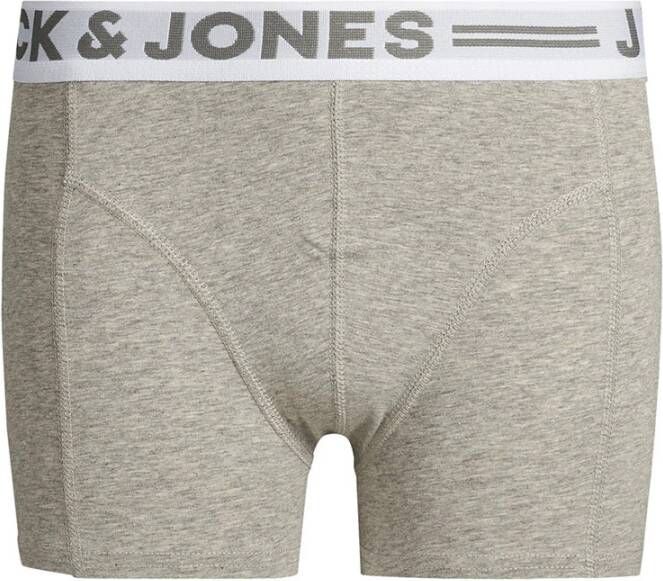 JACK & JONES JUNIOR boxershort set van 3 zwart/wit/grijs melange