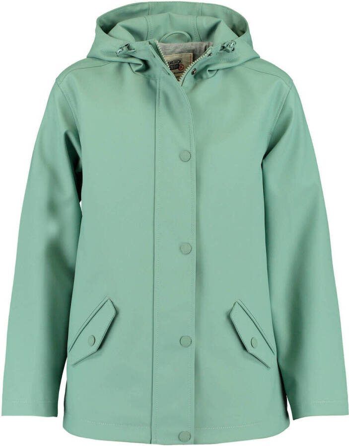 America Today Junior unisex gevoerde regenjas mintgroen