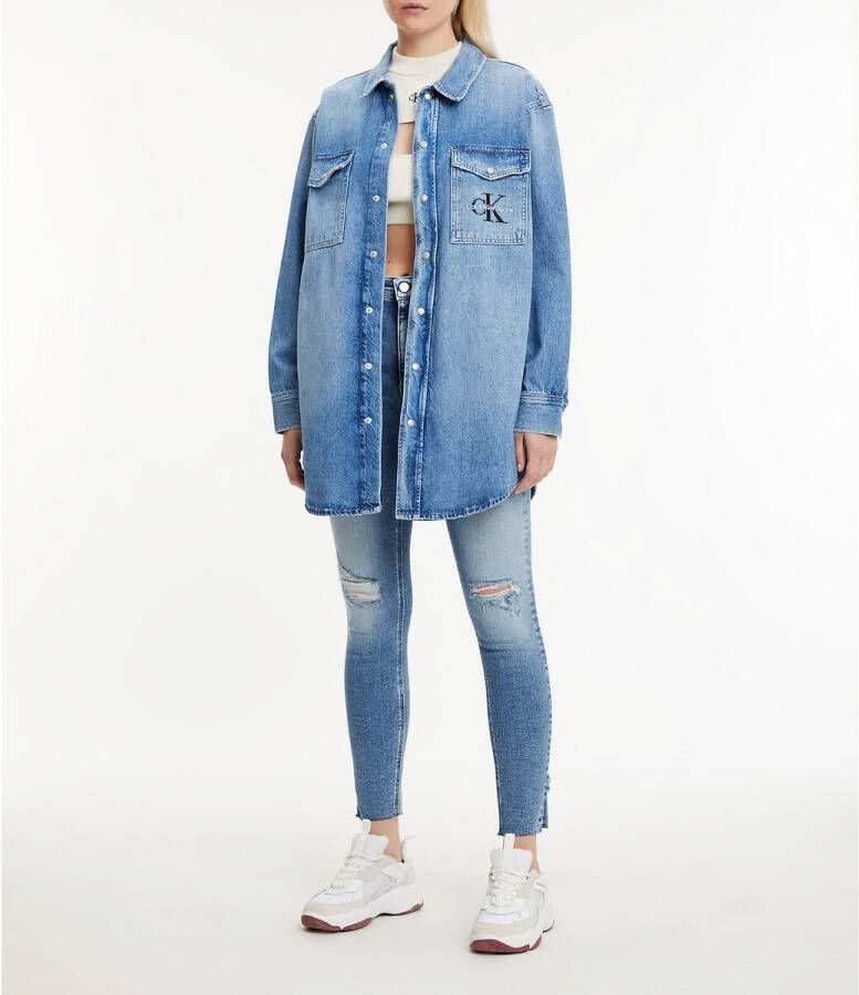 Calvin Klein Blauwe Spijkerjas Utility Shirt Jacket