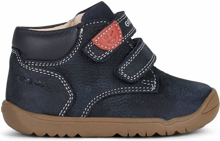 Geox Leren sneakers met klittenband, eerste stapjes, Macchia