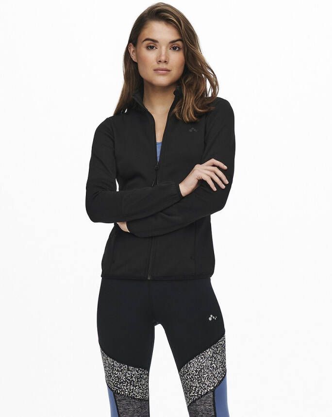 Only Play Sweater met opstaande kraag en rits, Jetta in molton