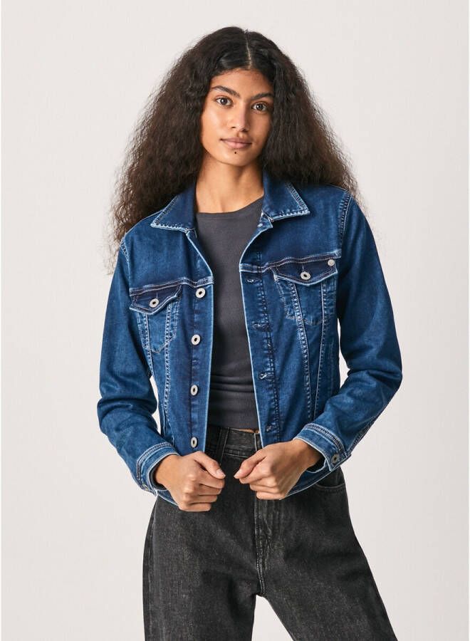 Pepe Jeans Denim jacket Core , Blauw, Dames