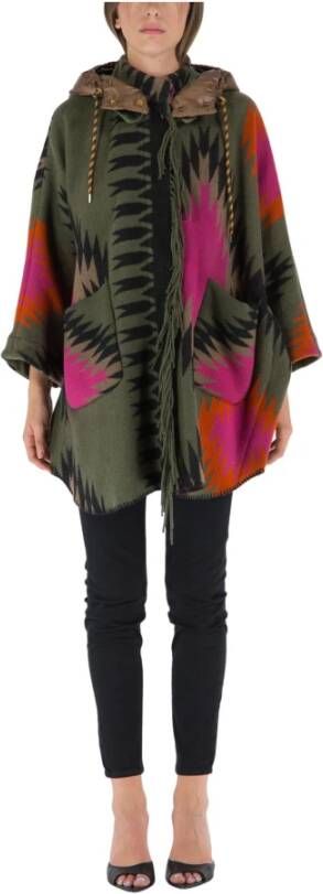 bazar deluxe Poncho's Groen Dames