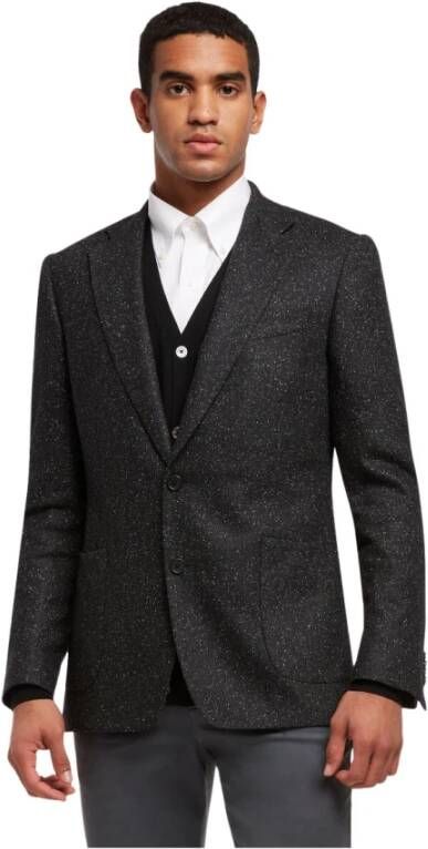 Brooks Brothers Stretch maagdelijke wol en zijden blend sportjack , Zwart, Heren