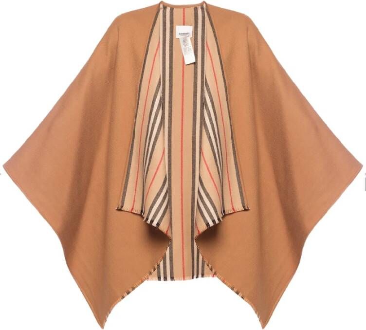 Burberry Icon poncho van wol 130 x 130 cm