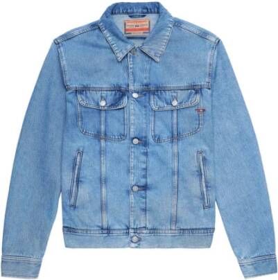 Diesel D Barcy spijkerjas met klep en steekzakken