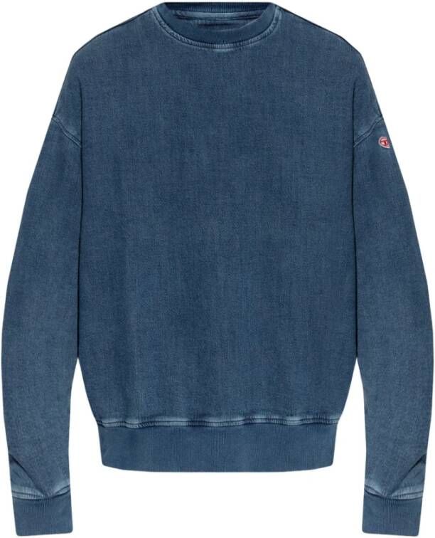 Diesel D Krib oversized sweater van denim